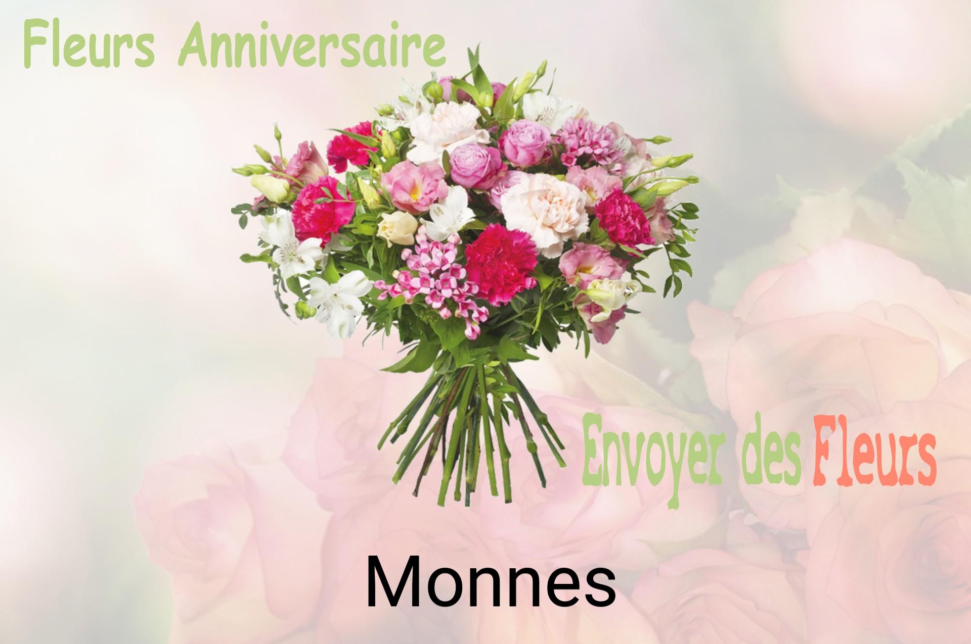 Bouquet de fleurs d’anniversaire livré à Monnes